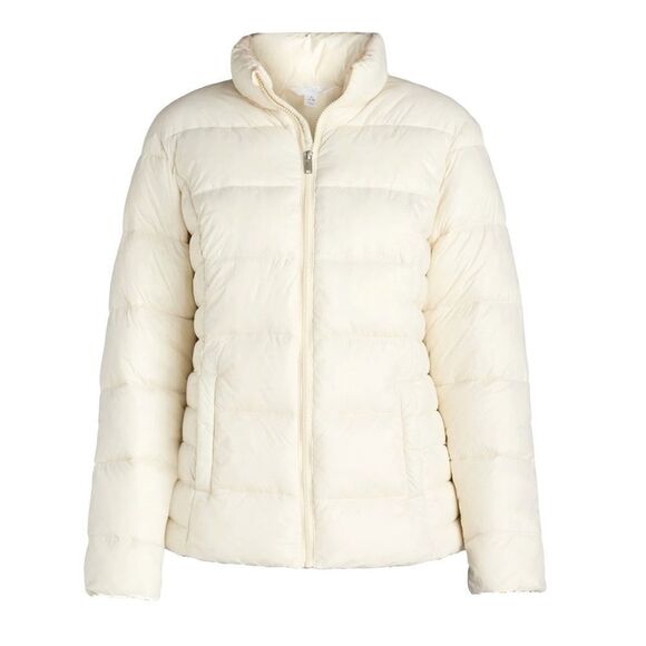 Time and Tru Cream Lightweight Puffer Jacket - Picture 6 of 6